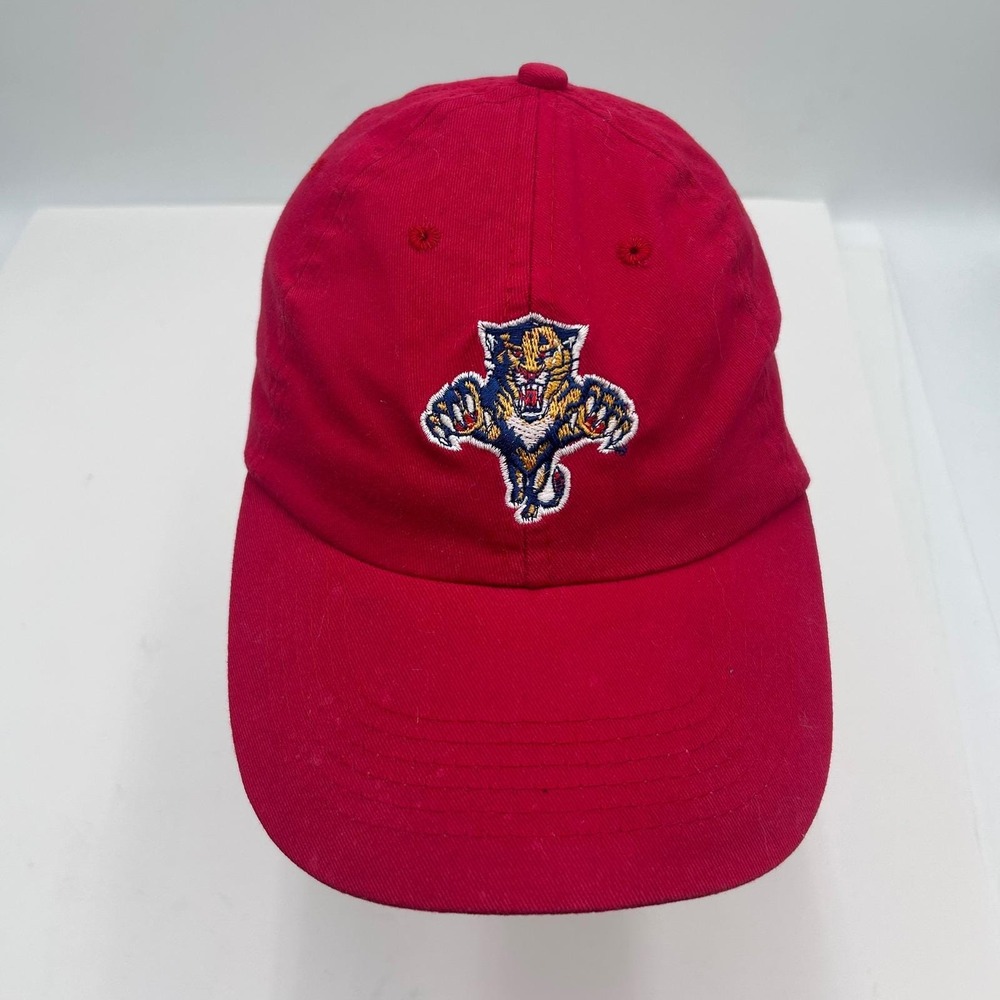 VTG Harriton Florida Panthers NHL Baseball Cap Red Cotton Adjustable Strapback